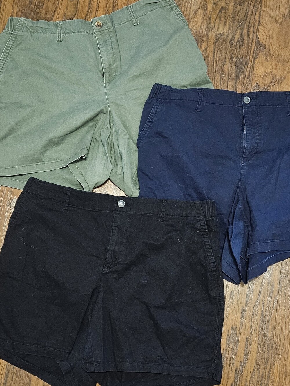 Women's Plus 2X Shorts (Green, Black, Navy)